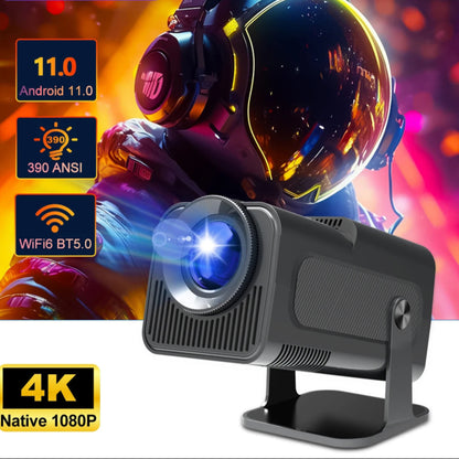 4K Android 11 Projector Native 1080P 390ANSI HY320 Dual Wifi6 BT5.0 1920*1080P Cinema Portable Projetor Upgrated HY300