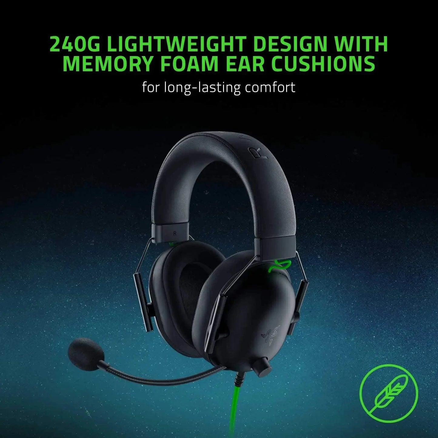 Blackshark V2 X Wired Esports Headset Advanced Passive Noise Cancellation, 7.1 Surround Sound, Hyperclear Cardioid Mic