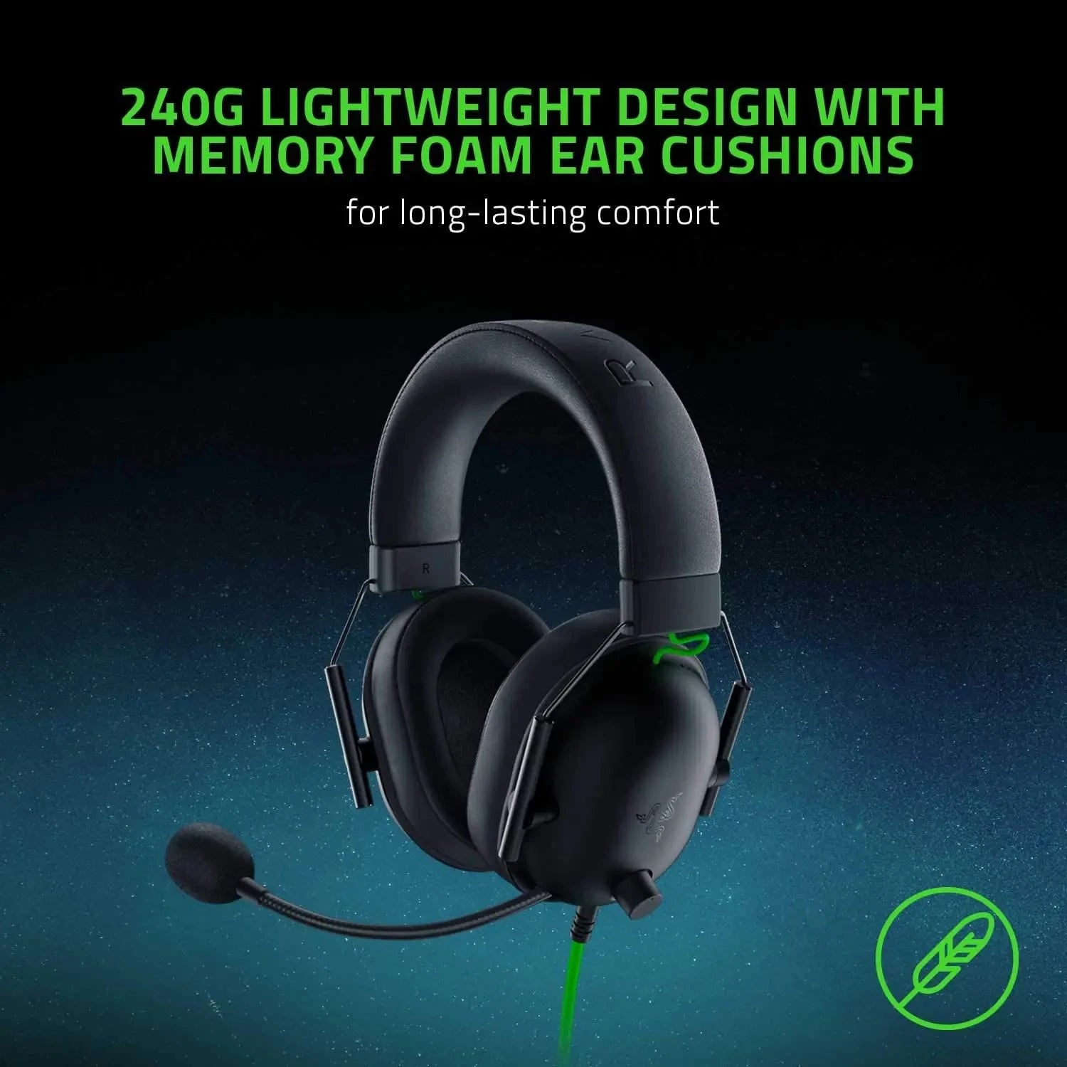 Blackshark V2 X Wired Esports Headset Advanced Passive Noise Cancellation, 7.1 Surround Sound, Hyperclear Cardioid Mic