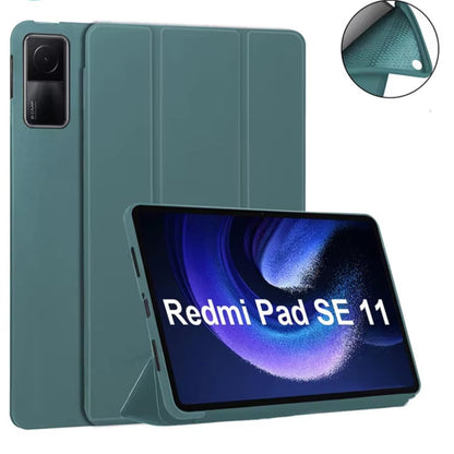 For Funda  Mipad 7 6 Pro 5 11 11.2 Case Redmi Pad SE 11 10.6 8.7 12.1 Auto Wake up & Sleep Silicone Cover Support Charging
