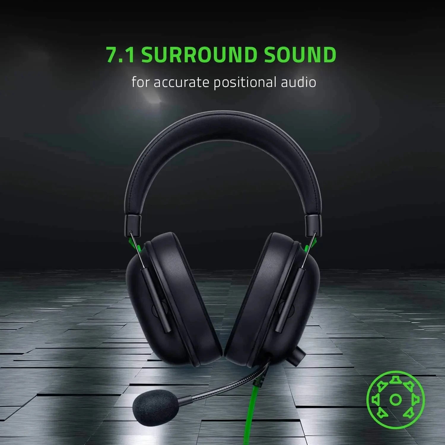 Blackshark V2 X Wired Esports Headset Advanced Passive Noise Cancellation, 7.1 Surround Sound, Hyperclear Cardioid Mic